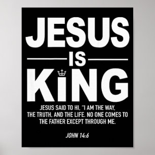 Jesus ist König Religiöser Glaube Gott Christliche Poster