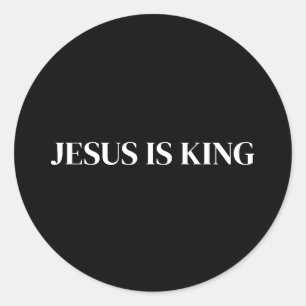 Jesus ist König Runder Aufkleber