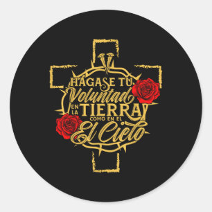 Jesus ist König Yeshua religiöse Christliche Bibel Runder Aufkleber