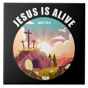 Jesus ist lebende Auferstehung Der Glaube Christli Fliese