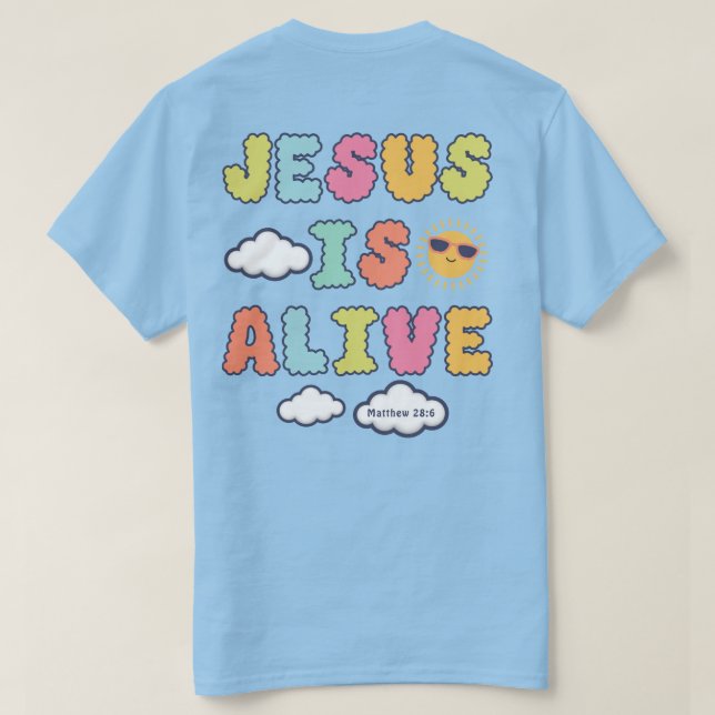 Jesus ist lebendig T-Shirt (Design Rückseite)