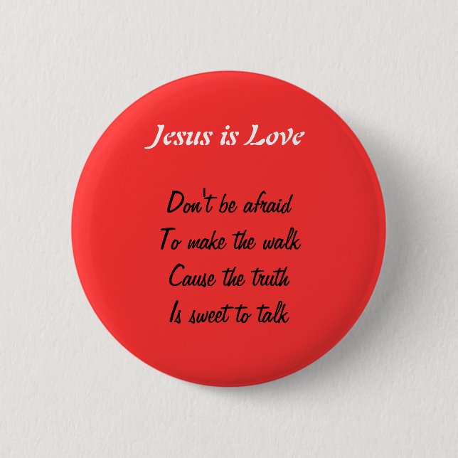 Jesus ist Liebe Button (Vorderseite)