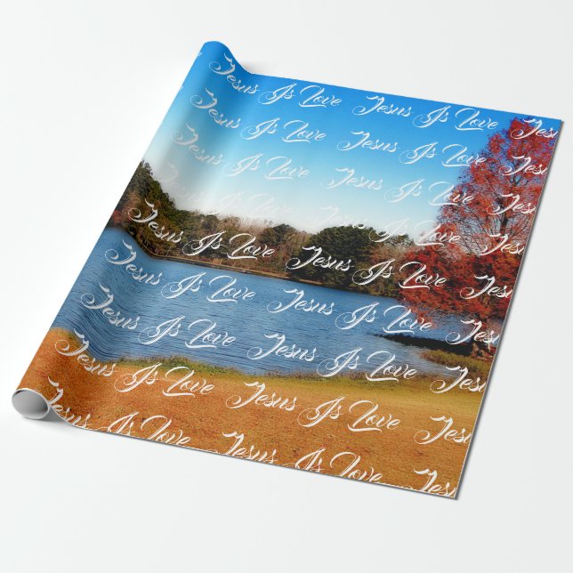 Jesus ist Liebe Geschenkpapier (Ungerollt)