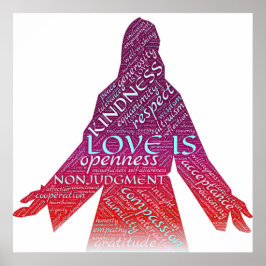 Jesus ist Liebe, Mitgefühl, Nicht-Richterspruch Ch Poster