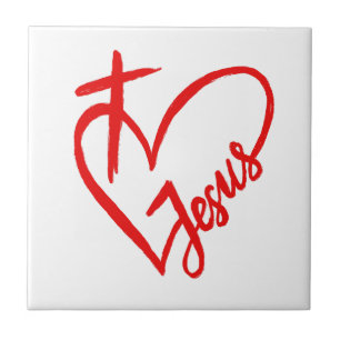 Jesus ist Liebe und Leben Fliese