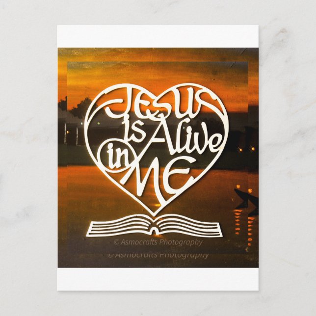 JESUS ist live in ME Postcard Postkarte (Vorderseite)