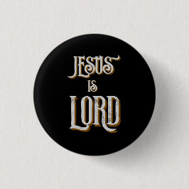 Jesus ist LORD Grau Schwarz Button