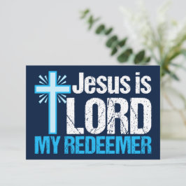 Jesus ist Lord My Redeemer Christlich Cross Blue Karte
