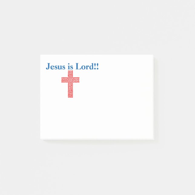 Jesus ist Lord Notes Post-it Klebezettel (Vorderseite)
