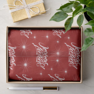 Jesus ist Lord Religious Christmas Red Christlich Seidenpapier