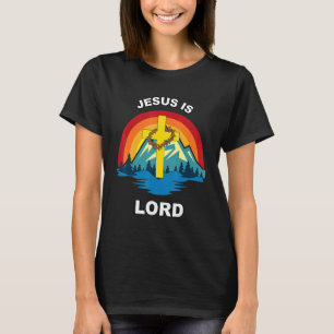 Jesus ist Lord Sunset Cross Crown von Thorns Chris T-Shirt