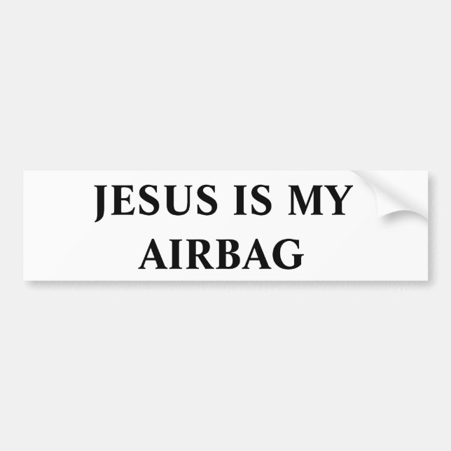 Jesus ist mein Airbag Autoaufkleber (Vorne)