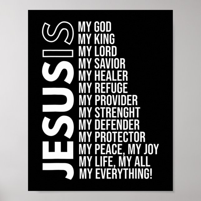 Jesus ist mein alles Jesus T-ShirtSind Sie ein Tei Poster (Vorne)