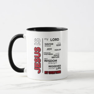 Jesus ist mein "Alles Wort Cloud" Tasse