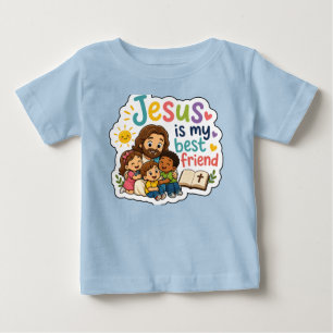 Jesus ist mein bester Freund Süße Kinder Christlic Baby T-shirt