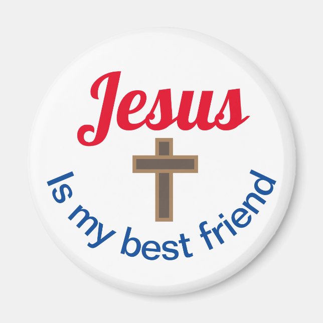 Jesus ist mein bester Friendkreismagnet Magnet (Vorne)