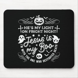 Jesus ist mein Boo Christliches Halloween-Geist-Kü Mousepad