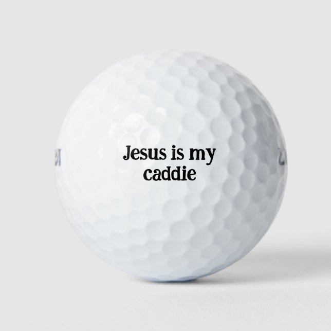 Jesus ist mein Caddie Funny Christlicher Golfball (Vorderseite)