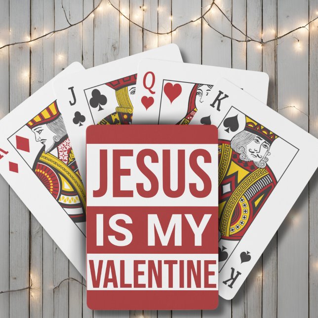 Jesus ist mein Christlicher Gott Spielkarten (Jesus Is My Valentine Christian Faith Playing Cards)