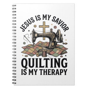 Jesus Ist Mein Erlöser Quilten Ist Meine Therapie Notizblock