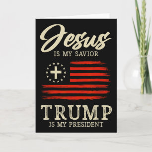 Jesus ist mein Erlöser Trump ist mein Präsident 20 Karte