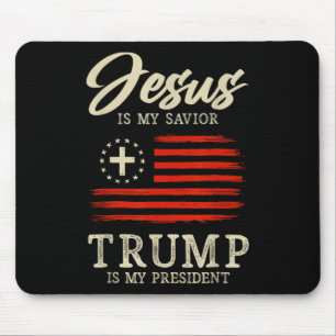 Jesus ist mein Erlöser Trump ist mein Präsident 20 Mousepad