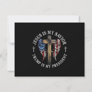 Jesus ist mein Erlöser Trump ist mein Präsident 20 RSVP Karte