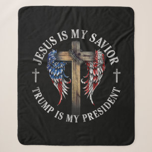 Jesus ist mein Erlöser Trump ist mein Präsident 20 Sherpadecke