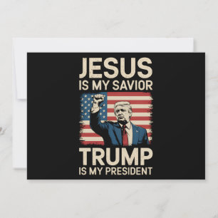 Jesus ist mein Erlöser Trump ist mein Präsident 47 Einladung