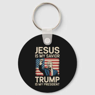 Jesus ist mein Erlöser Trump ist mein Präsident 47 Schlüsselanhänger