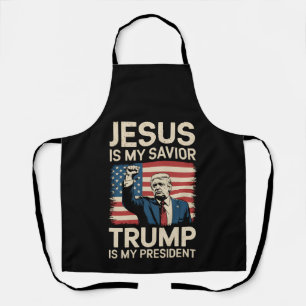 Jesus ist mein Erlöser Trump ist mein Präsident 47 Schürze