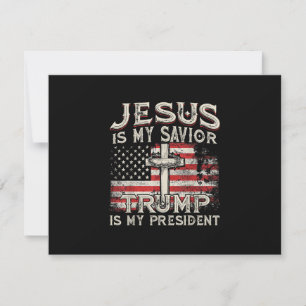 Jesus ist mein Erlöser, Trump ist mein Präsident A RSVP Karte