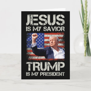 Jesus ist mein Erlöser Trump ist mein Präsident Am Karte