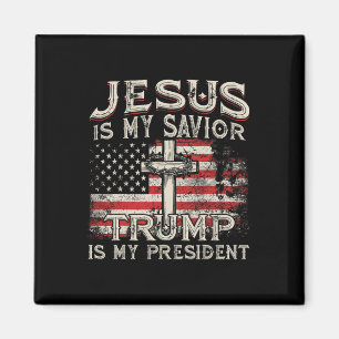 Jesus ist mein Erlöser Trump ist mein Präsident Am Magnet