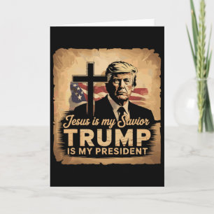 Jesus ist mein Erlöser Trump ist mein Präsident Bi Karte