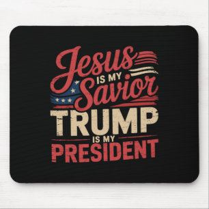 Jesus ist mein Erlöser Trump ist mein Präsident Bi Mousepad