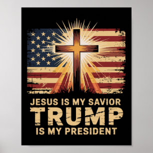 Jesus ist mein Erlöser Trump ist mein Präsident Bi Poster