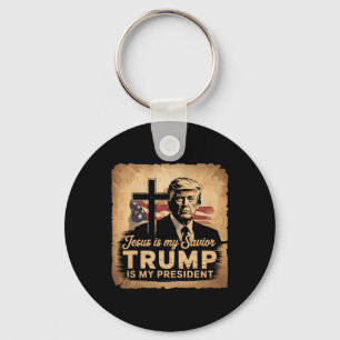 Jesus ist mein Erlöser Trump ist mein Präsident Bi Schlüsselanhänger