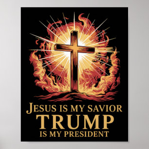 Jesus ist mein Erlöser Trump ist mein Präsident Ch Poster
