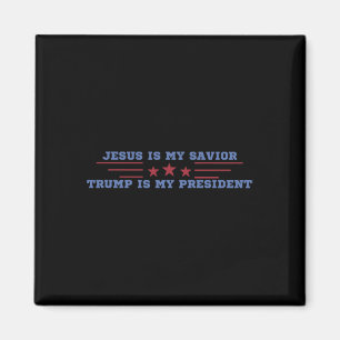 Jesus ist mein Erlöser Trump ist mein Präsident  Magnet