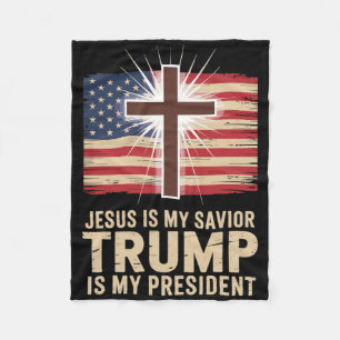 Jesus ist mein Erlöser Trump ist mein Präsident Po Fleecedecke