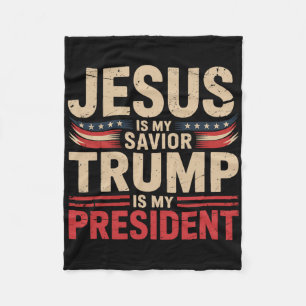 Jesus ist mein Erlöser Trump ist mein Präsident Pr Fleecedecke