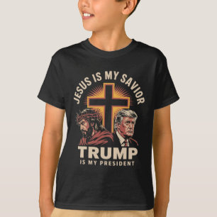 Jesus ist mein Erlöser Trump ist mein Präsident Re T-Shirt