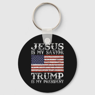 Jesus ist mein Erlöser Trump ist mein Präsident Schlüsselanhänger