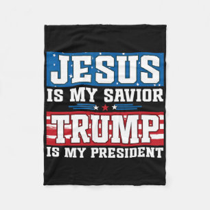 Jesus ist mein Erlöser Trump ist mein Präsident Tr Fleecedecke