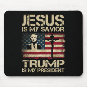 Jesus ist mein Erlöser Trump ist mein Präsident Tr Mousepad