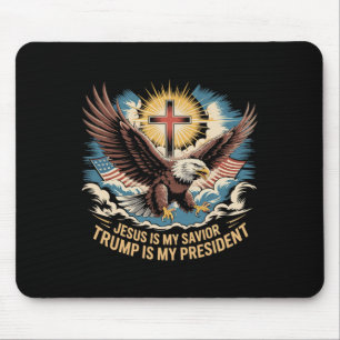 Jesus ist mein Erlöser Trump ist mein Präsident Tr Mousepad