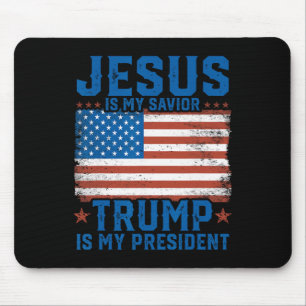 Jesus ist mein Erlöser Trump ist mein Präsident Tr Mousepad