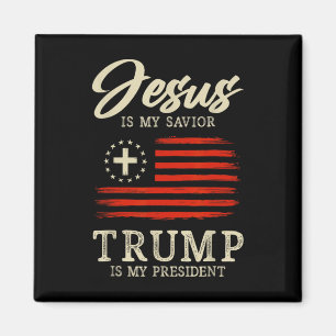 Jesus ist mein Erlöser Trump ist mein Präsident US Magnet