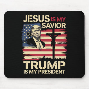 Jesus ist mein Erlöser Trump ist mein Präsident US Mousepad